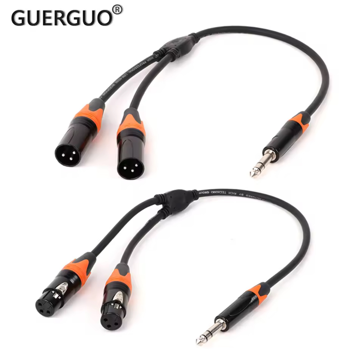1/4 Mono to Dual XLR (Male)